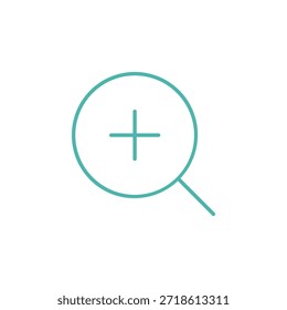 Conjunto de iconos de zoom de color plano en contorno y estilo sólido para la navegación de interfaz