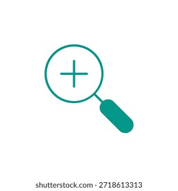 Conjunto de iconos de zoom de color plano en contorno y estilo sólido para la navegación de interfaz