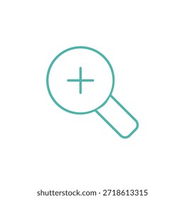 Conjunto de iconos de zoom de color plano en contorno y estilo sólido para la navegación de interfaz