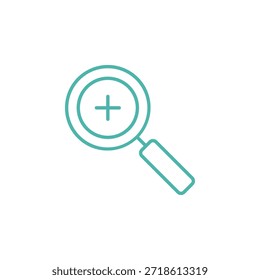 Conjunto de iconos de zoom de color plano en contorno y estilo sólido para la navegación de interfaz