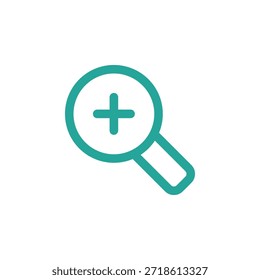 Conjunto de iconos de zoom de color plano en contorno y estilo sólido para la navegación de interfaz