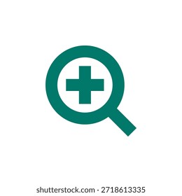 Flat Colored Zoom In Icon Set in Outline and Solid Style for Interface Navigation