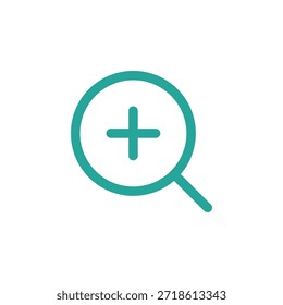 Conjunto de iconos de zoom de color plano en contorno y estilo sólido para la navegación de interfaz