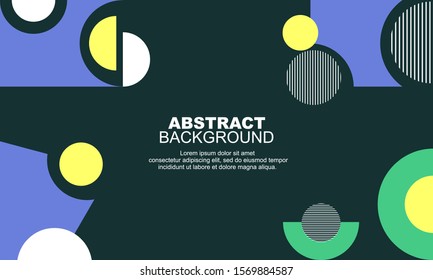flat colorful abstract geometric background, vector design