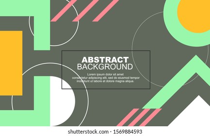 flat colorful abstract geometric background, vector design