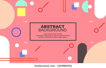 flat colorful abstract geometric background, vector design