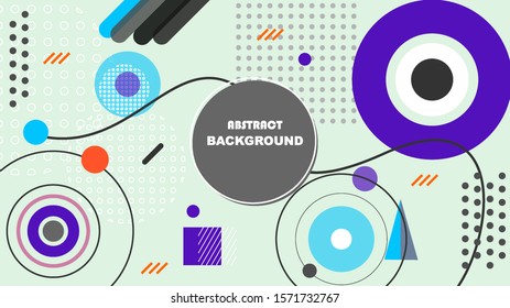 flat colorful abstract geometric background, vector design