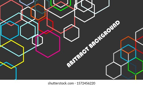 flat colorful abstract geometric background, vector design
