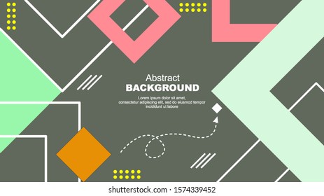 flat colorful abstract geometric background, vector design