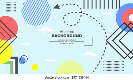 flat colorful abstract geometric background, vector design