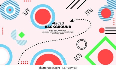 flat colorful abstract geometric background, vector design