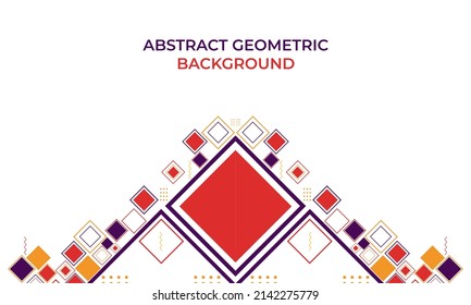 diseño de fondo geométrico abstracto de color plano