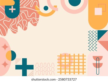 Flat Colorful Abstract Geometric Background