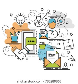 Flat colorful design concept of Client. Infographic idea of making creative products.
Template for website banner, flyer and poster.
