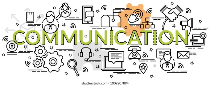 flat colorful design concept communication infographic stock vector