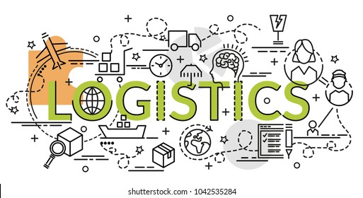 Flat Colorful Design Concept For Logistics. Infographic Idea Of Making Creative Products.
Template For Website Banner, Flyer And Poster.