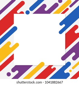 Flat Colorful Dynamic Modern Abstract Background with Dots for Your Artwork. Vector illustration.
