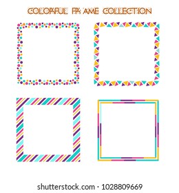 Flat colorful frame vector