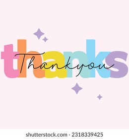 flat colorful fun design vector thankyou sale card