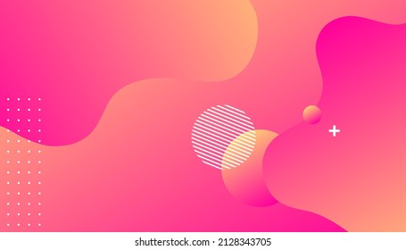 Flat colorful geometric background.  Fluid gradient shapes composition. Futuristic design posters. Vector abstract background