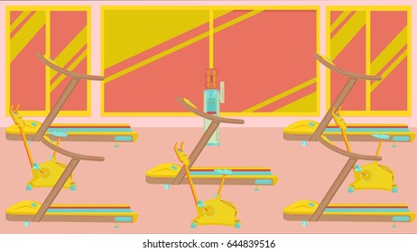 Flat colorful gym 09