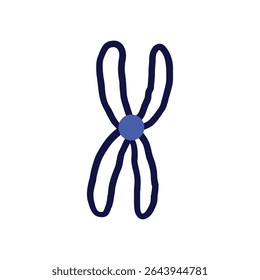 Flat colorful icon of chromosome structure design