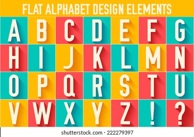 flat colorful letter of the alphabet vector illustration design concept background