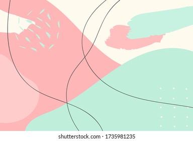 Fondo de diseño Memphis de color plano