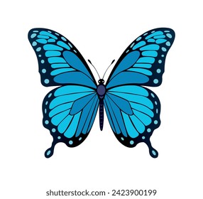 flat colorful monarch butterfly illustration