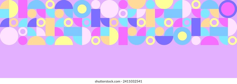 Fondo de banner de diseño de mosaico de color plano
