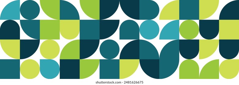 Flat colorful mosaic pattern design banner background