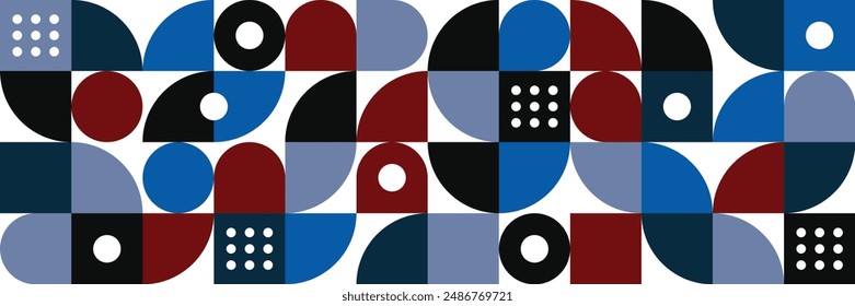 Flat colorful mosaic pattern design banner background