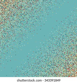 Flat colorful ornament with retro halftone dots