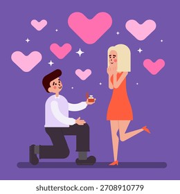 Ilustração plana e colorida do dia da proposta
