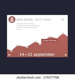 Flat colorful user interface element
