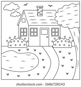 Dibujo Para Colorear Plano De Casa