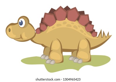 flat coloring pages for childrens with funny dinosaur