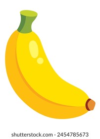 Flat colour banana fruit vector icon illustration