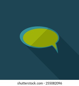 Flat Comic Speech Bubble. Retro Logo