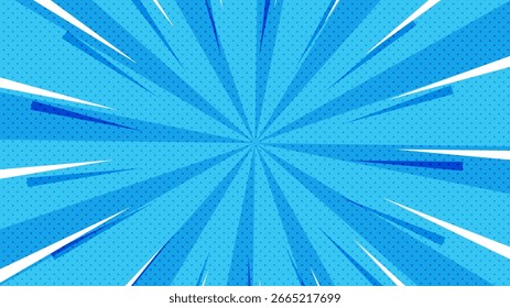 Fondo de pantalla de estilo de cómics planos en azul