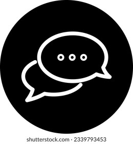 Flat comment icon as chat symbol
