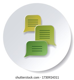 Flat Communication Icon On A White Background.
