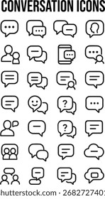 Flat Communication and Messaging Icons Collection
