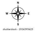 Flat compass direction illustration. North symbol