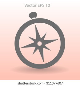 Flat compass icon.