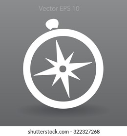Flat compass icon.