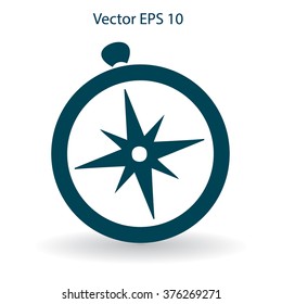 Flat compass icon.
