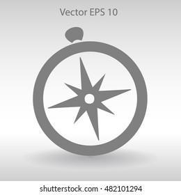 Flat compass icon.