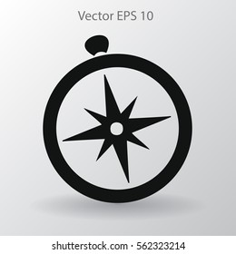 Flat compass icon.