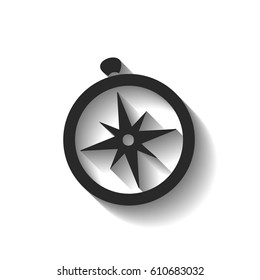 Flat compass icon.